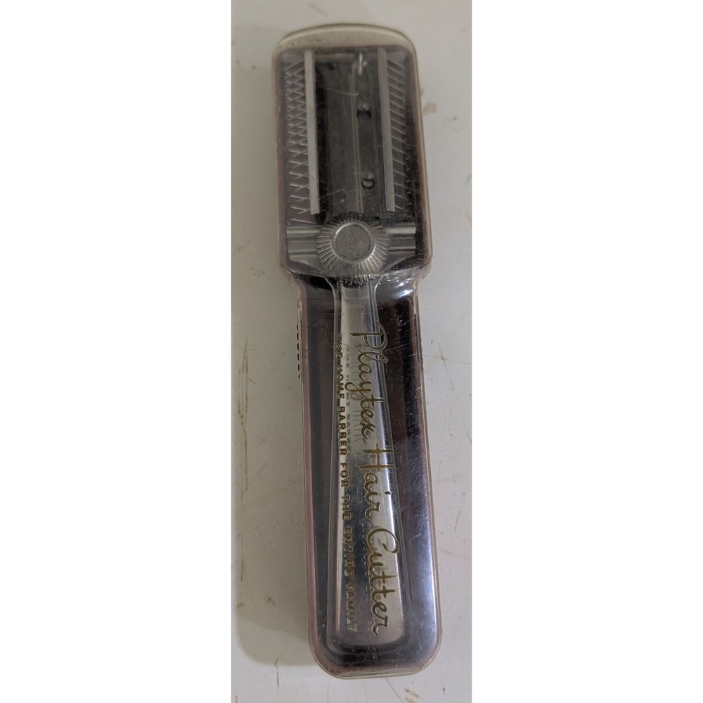 Vintage Playtex Hair Cutter Stainless Steel Manual Home Barber Tool with Case